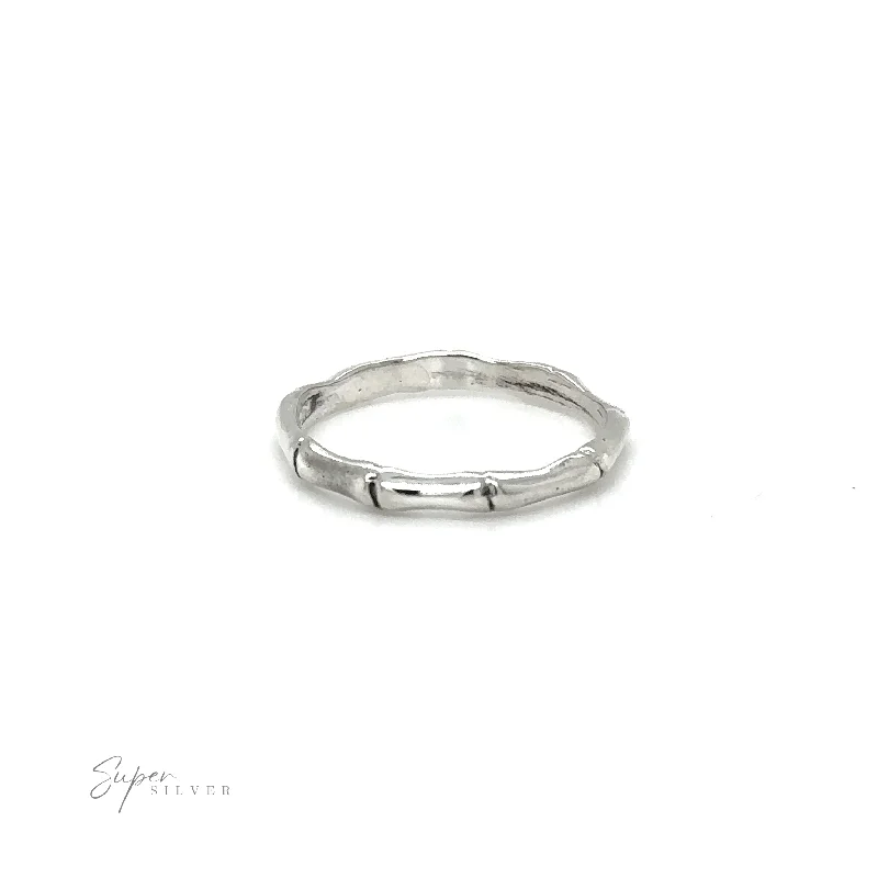 Bamboo Band Silver Ring