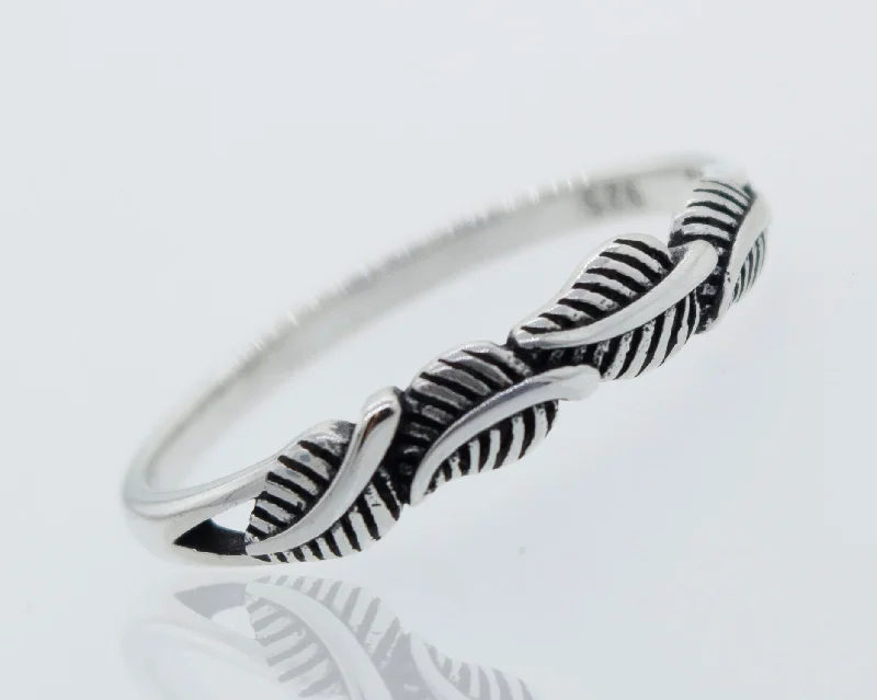 Four Leaves Silver Ring