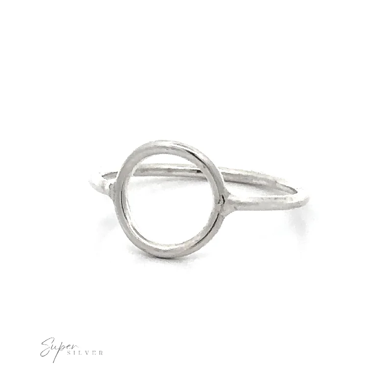 Plain Silver Ring With A Circle Design