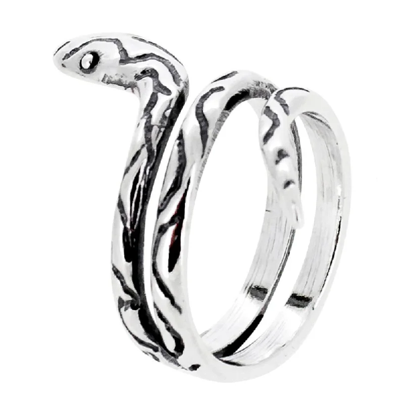 Sterling Silver Snake Ring for Women and Girls