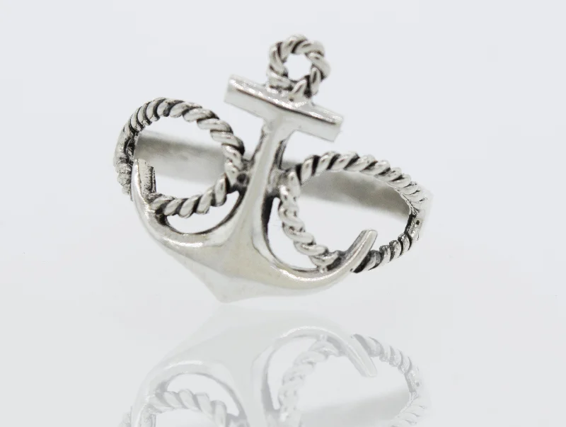 Sterling Silver Anchor Ring