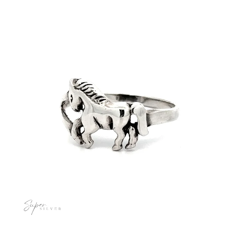 Sterling Silver Horse Ring