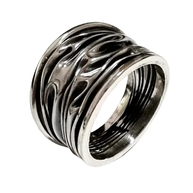 Women's Chunky Statement 925 Silver Ring for Women Ladies and Girls