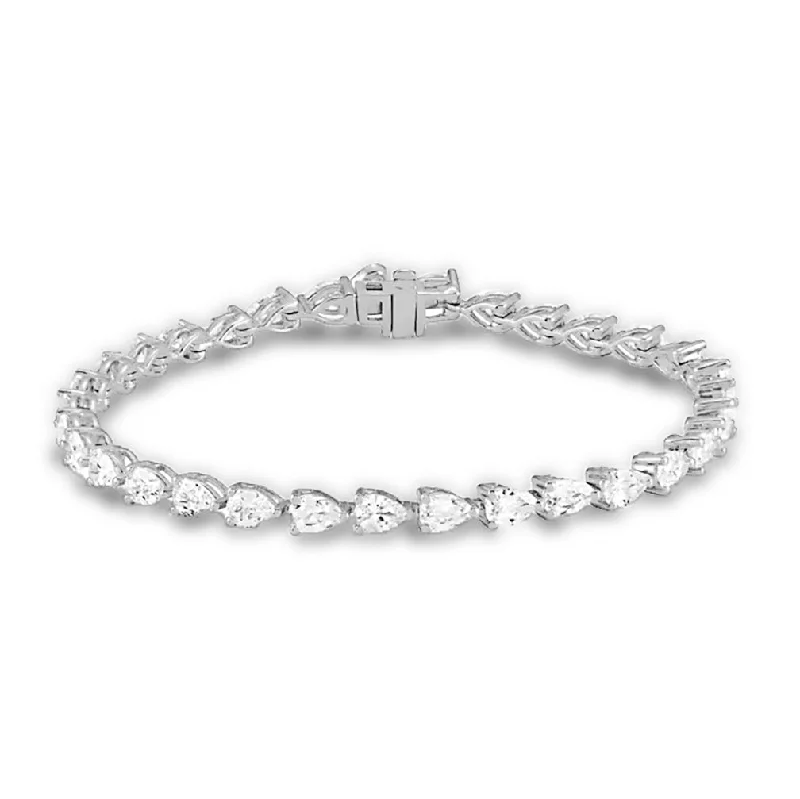 6.5 ct. Pear Shape Diamond Tennis Bracelet