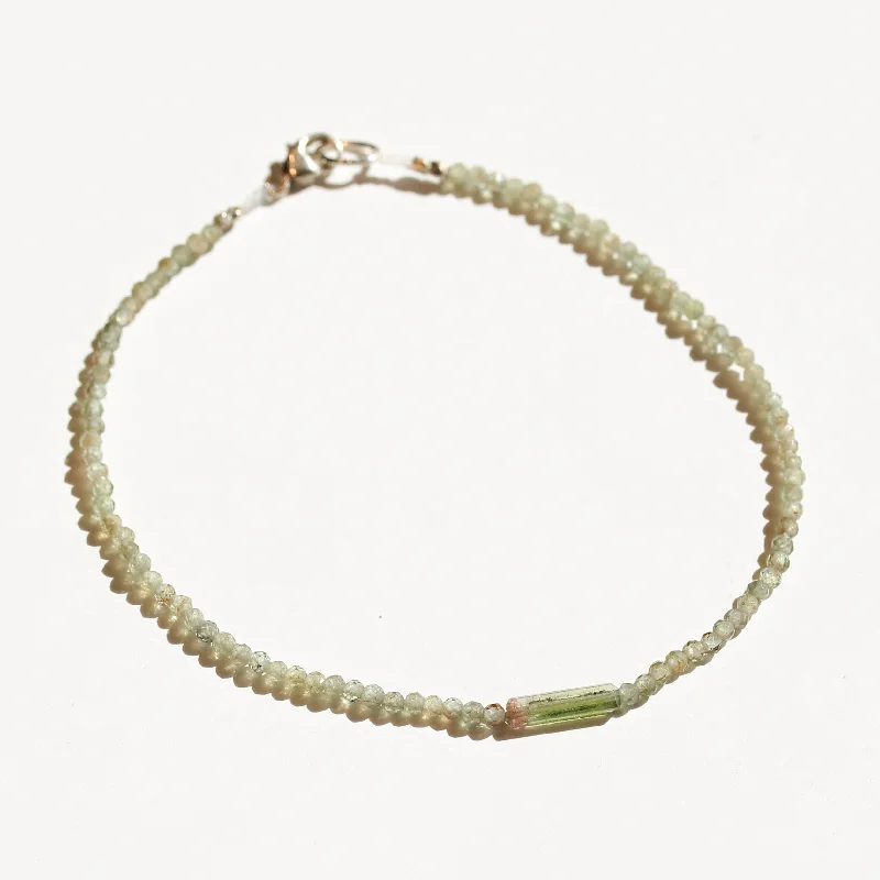 Green Apatite + Green Tourmaline Bracelet No.30