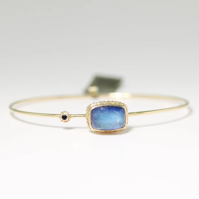 Blue Rainbow Moonstone Bracelet