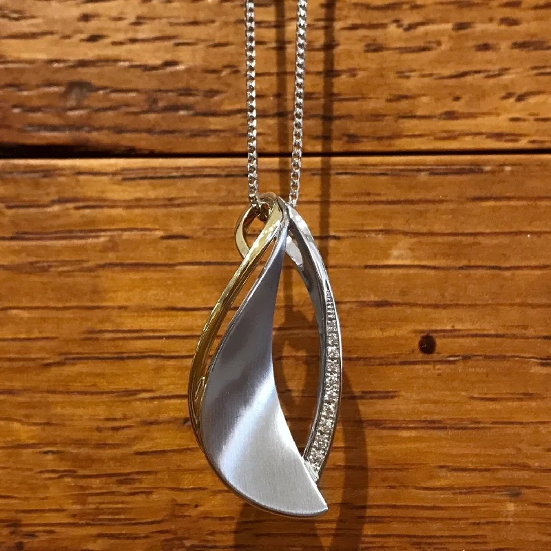 Abstract Leaf Pendant