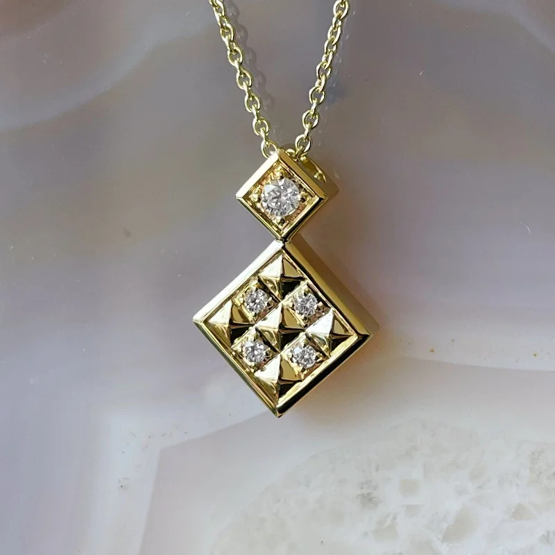 Diamond Geometric Necklace