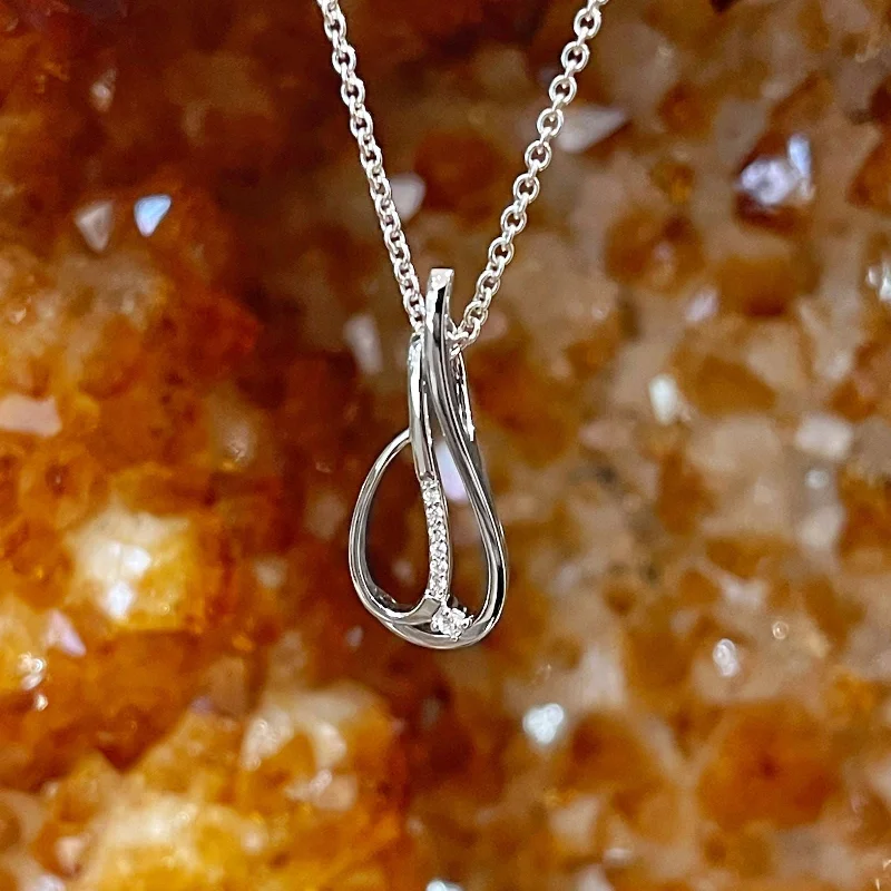 Diamond Teardrop Pendant