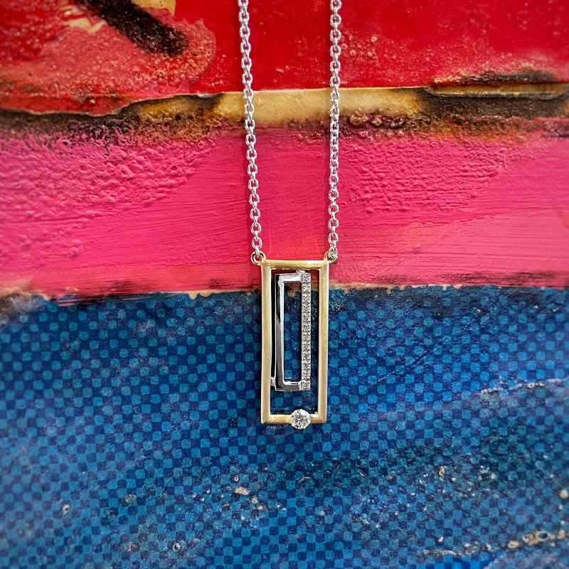 Geometric Diamond Necklace