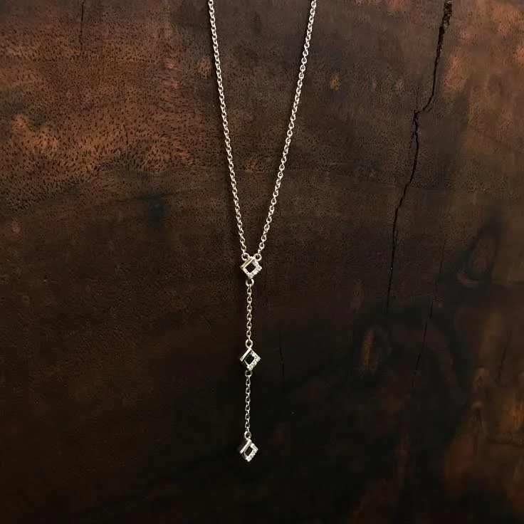 Petite Three Square Necklace