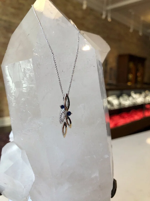 Sapphire and Diamond Flora Pendant