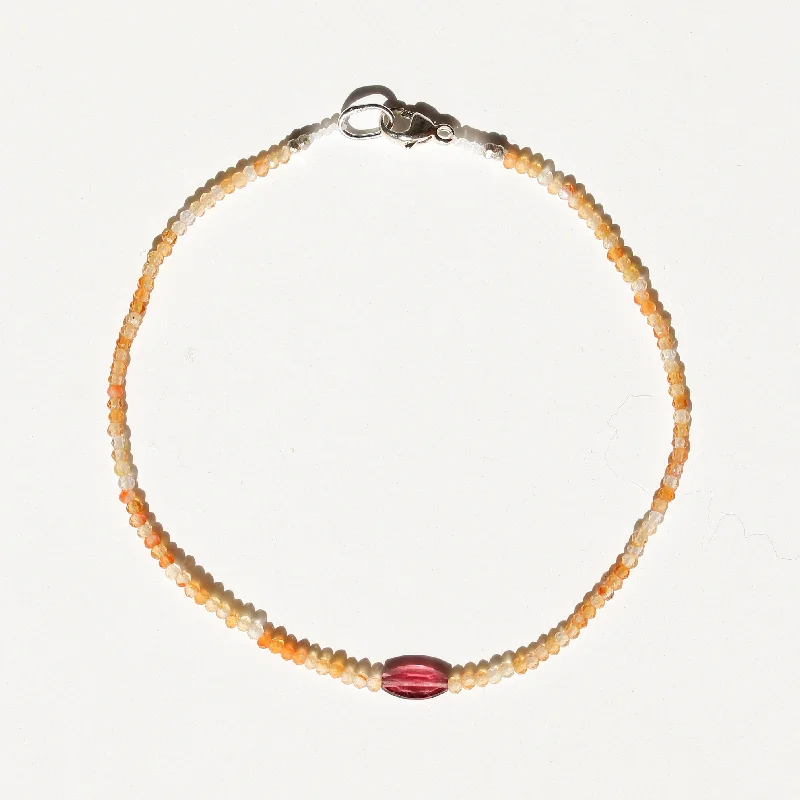 Carnelian + Tourmaline Bracelet No.45