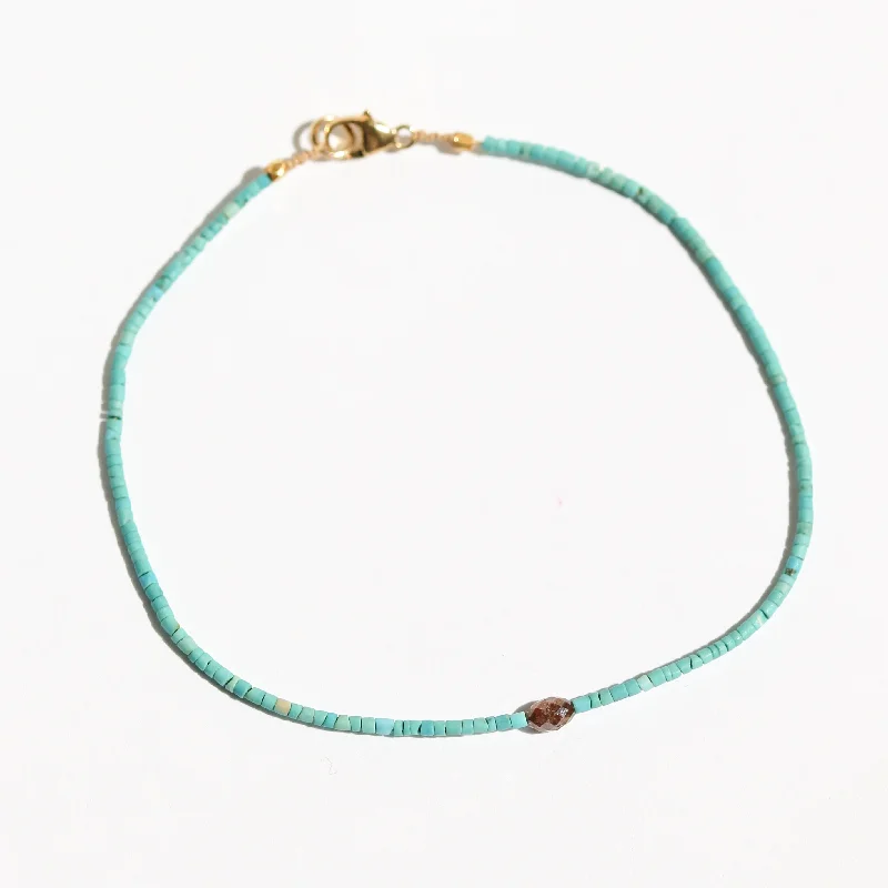 Heishi Turquoise + Diamond Bracelet no. 75