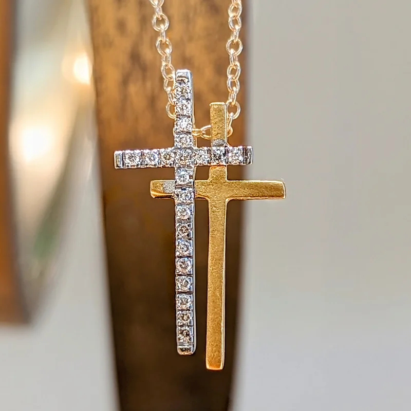 Double Cross Necklace