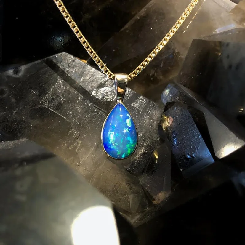 Blue Teardrop Ethiopian Opal