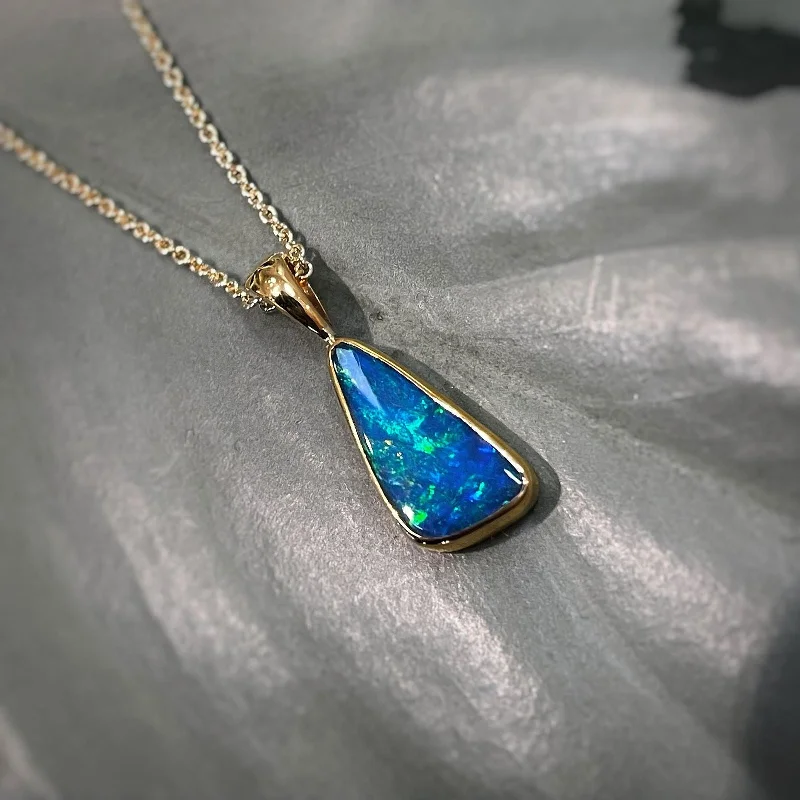 Triangular Opal Pendant