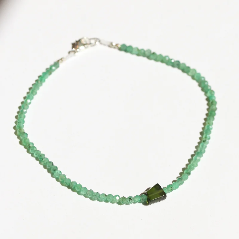 Emerald + Tourmaline Bracelet