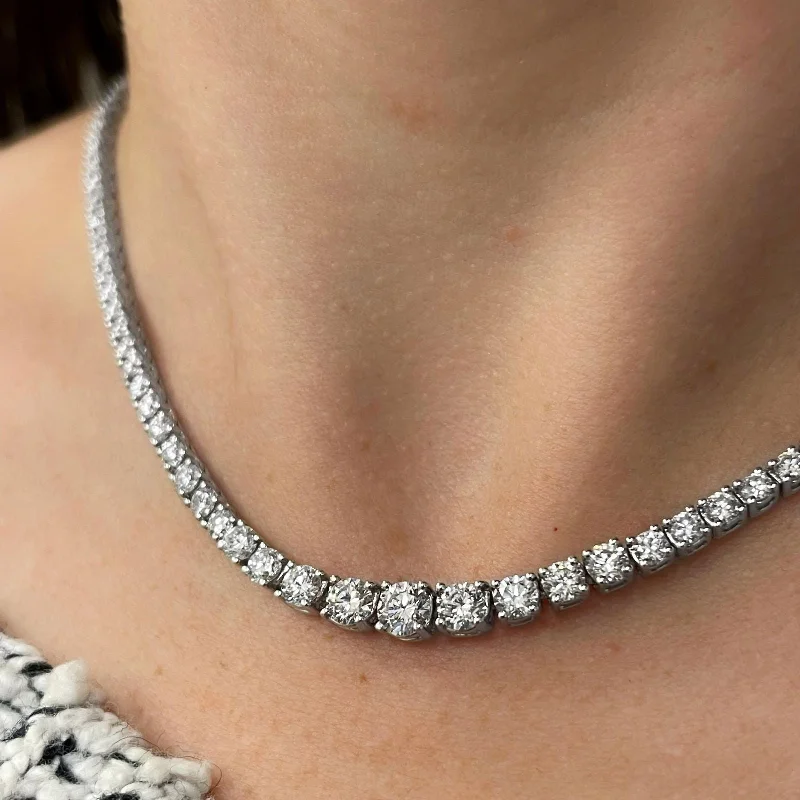 Graduated Diamond Tennis Necklace