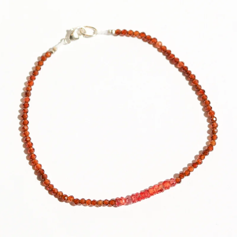 Hessonite Garnet + Sapphire Bracelet no. 89