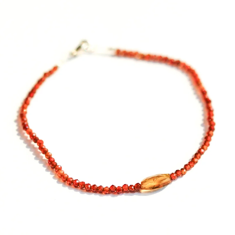 Hessonite Garnet & Tourmaline Bracelet No. 95