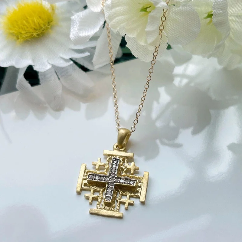 I.Reiss Diamond Jerusalem Cross Pendant