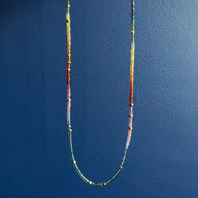 Kim Collins Rainbow Sapphire Necklace