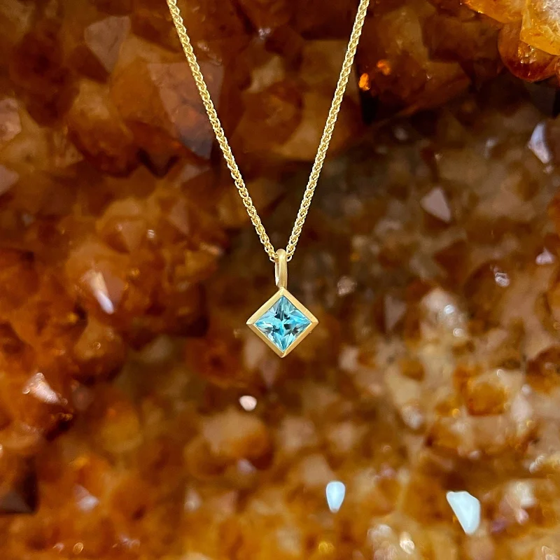 Kimberly Collins Blue Zircon Pendant