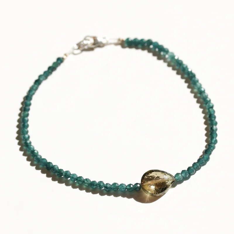 London Blue Quartz + Tourmaline Bracelet No.38