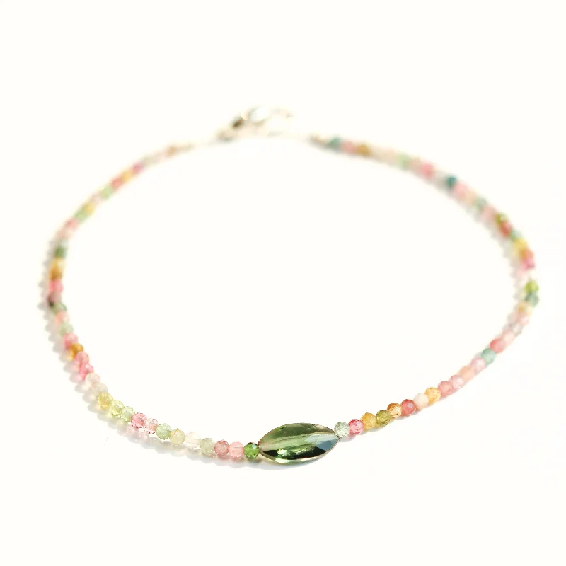 Multi Colored Tourmaline Bracelet No. 128