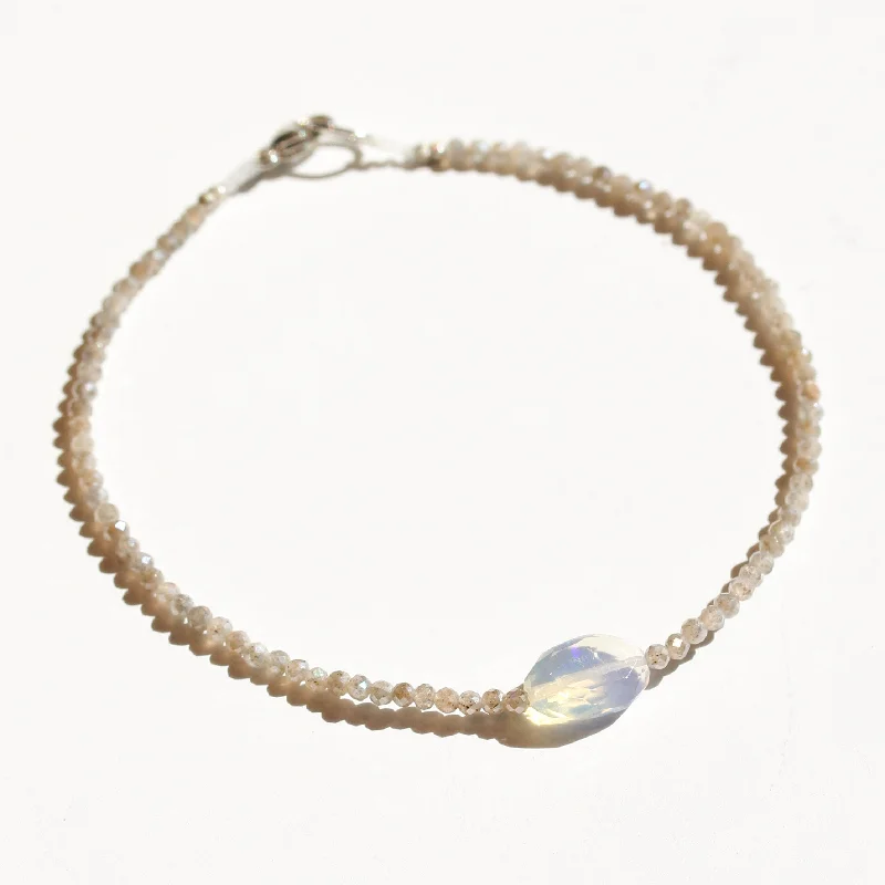 Mystic Moonstone + Opal Bracelet No.11