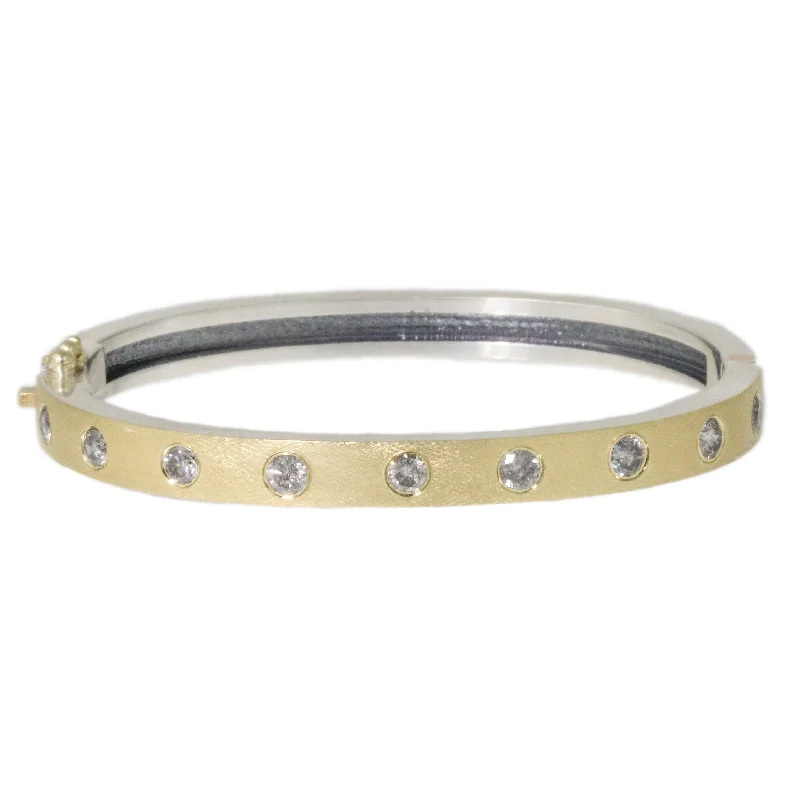 Nine Salt + Pepper Diamond 6mm Yellow Gold Bracelet