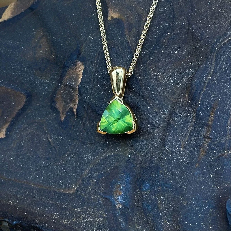 Peridot Trillion Pendant