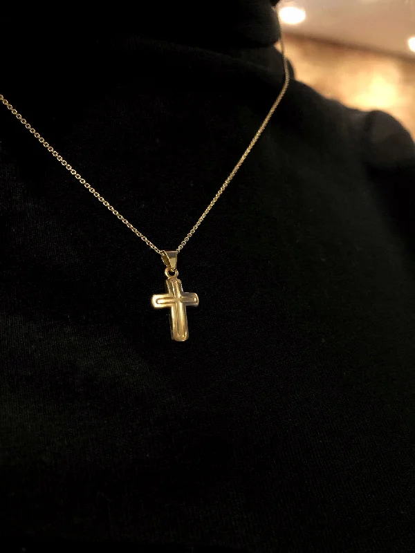 Petite Matte Cross Necklace