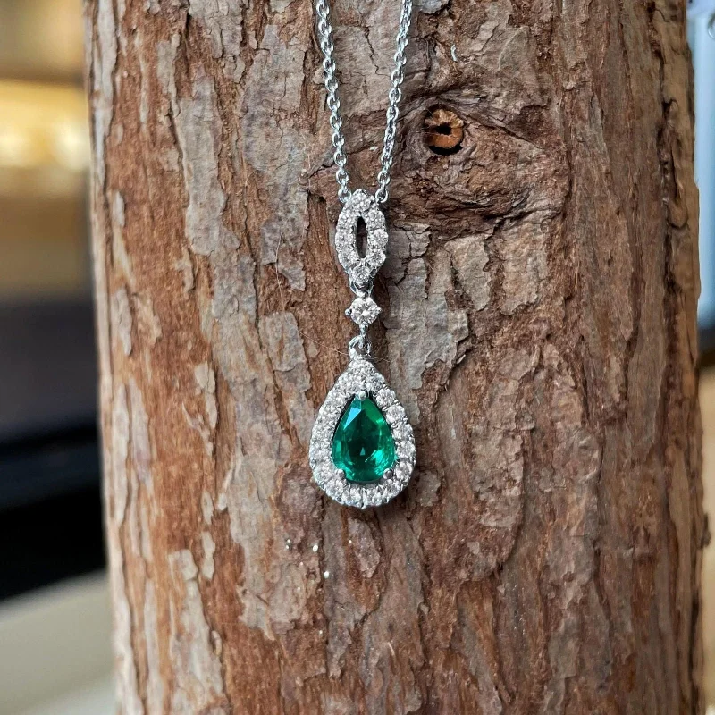 Emerald Diamond Pendant