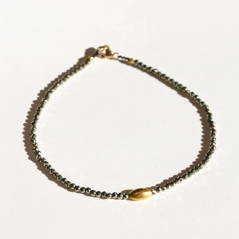 Pyrite + 18k Bracelet