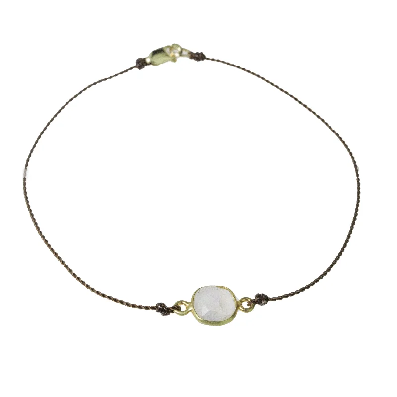 Single Rainbow Moonstone Bracelet