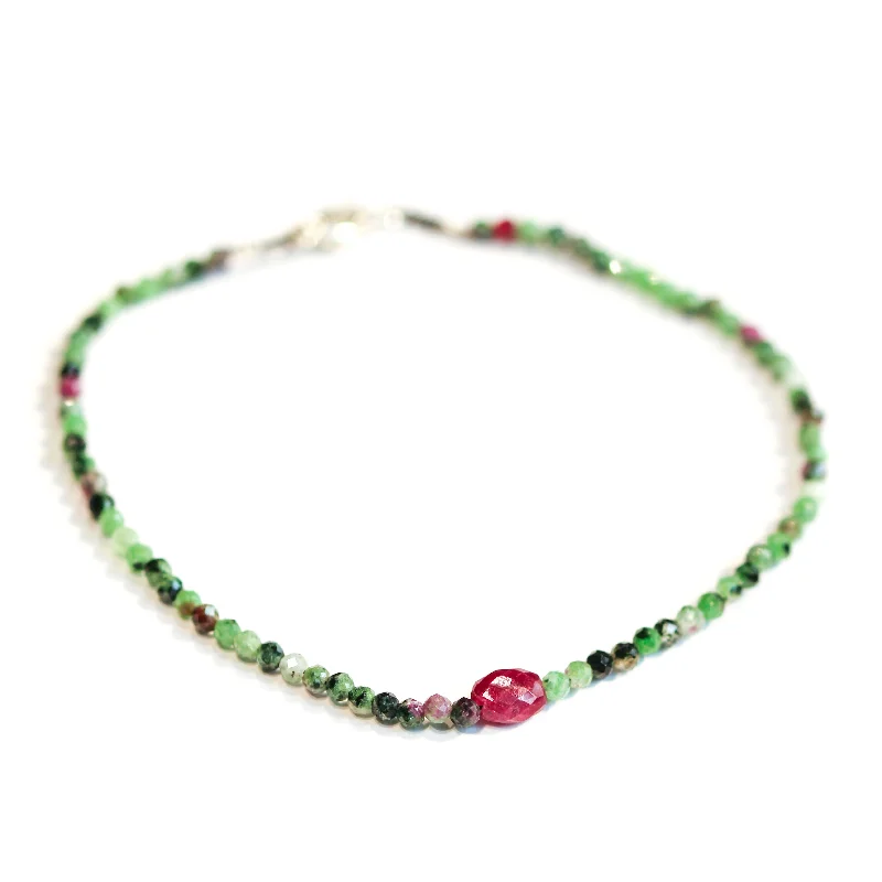 Ruby Zoisite & Ruby Bracelet No. 122