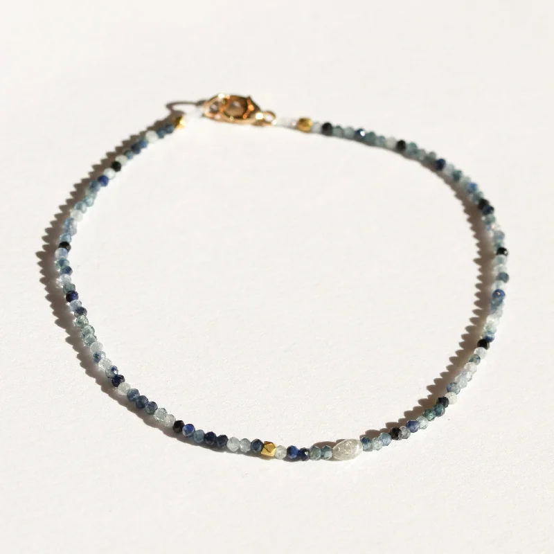 Sapphire + Grey Diamond Bracelet