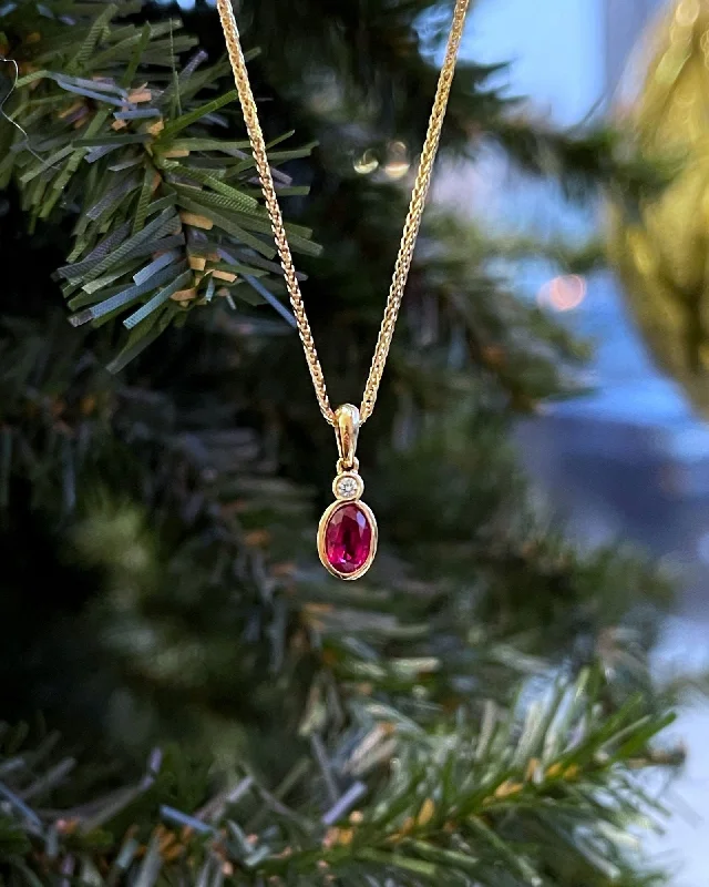 Stanton Color Ruby and Diamond Pendant