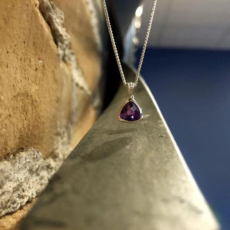 Stanton Color Trillion Amethyst Pendant