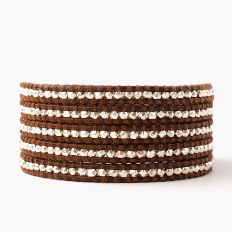 Sterling Brown Wrap Bracelet