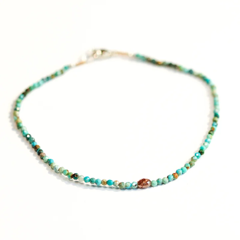 Turquoise & Red Diamond Bracelet No. 117