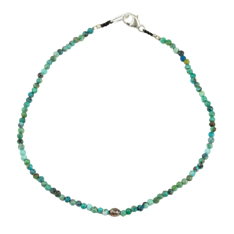 Turquoise + Red Diamond Bracelet