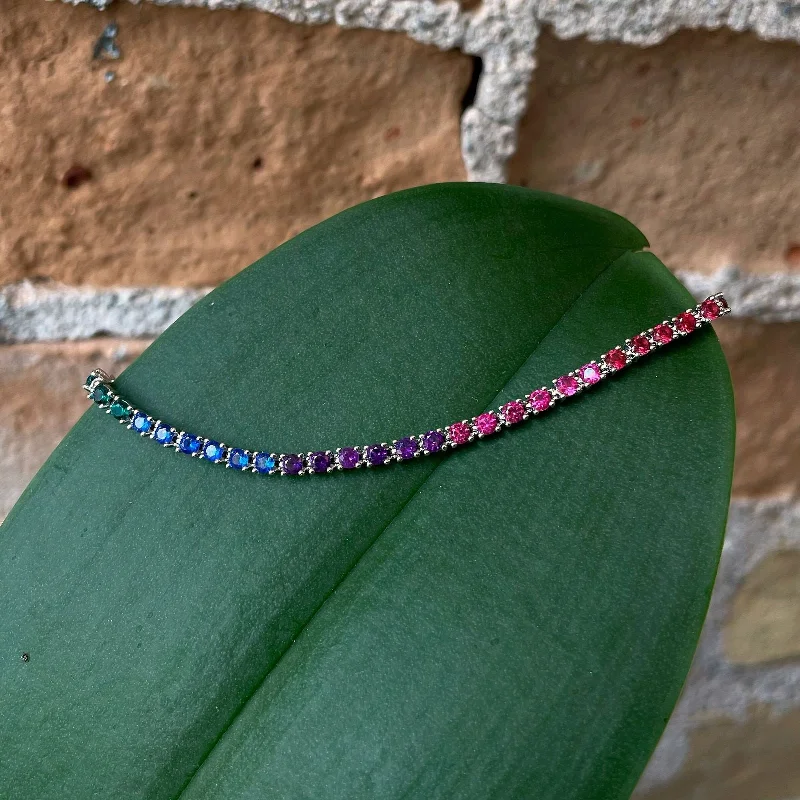 Rainbow Tennis Bracelet