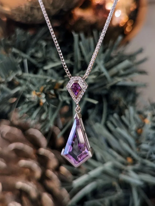 Amethyst and Pink Sapphire Pendant