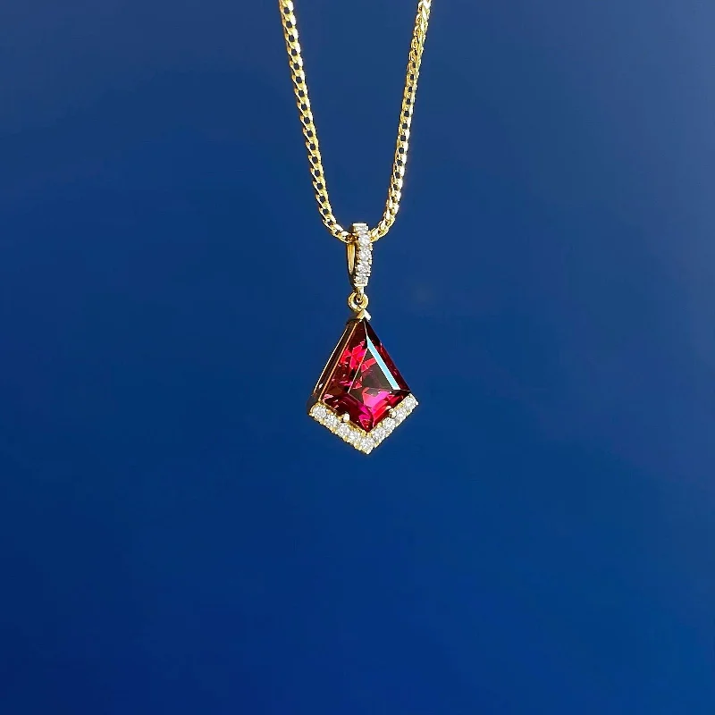 Zoma Color Garnet & Diamond Pendant