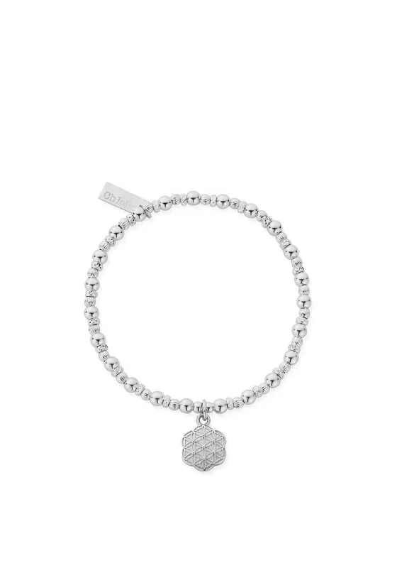 Chlobo Flower of Life Bracelet, Silver