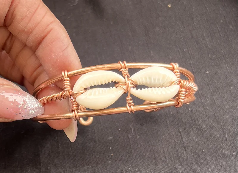 Cowrie Shell Copper Bracelet