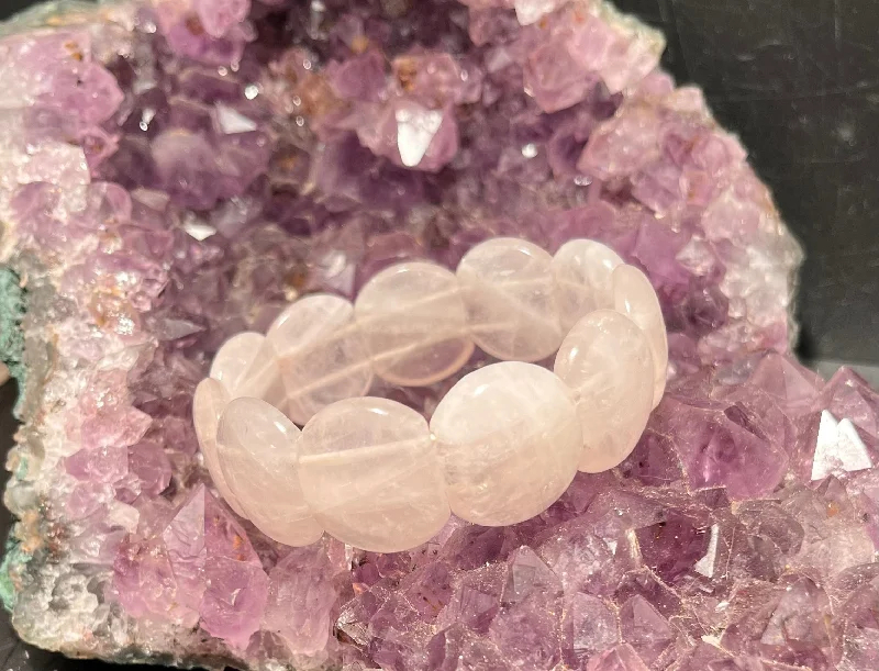 Rose Quartz 2 Strand Stretchy Bracelet